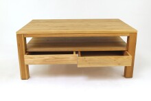 Couchtisch >2134< in Eiche massiv, Eiche Massiv - 110x49x70cm (BxHxT)