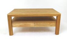 Couchtisch >2134< in Eiche massiv, Eiche Massiv - 110x49x70cm (BxHxT)