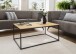 Couchtisch >2132< in Eiche Massiv, Gestell Matall schwarz - 100x40x60cm (BxHxT)