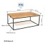 Couchtisch >2132< in Eiche Massiv, Gestell Matall schwarz - 100x40x60cm (BxHxT)