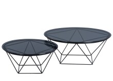 Couchtisch >Nario < Metall schwarz +...