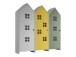 Kleiderschrank >CASAMI BRUGES< in Korpus Weiß / Front Gelb, Weiß u. Grün, MDF