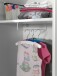 Kleiderschrank >CASAMI BRUGES< in Korpus Weiß / Front Pink u. Weiß, MDF