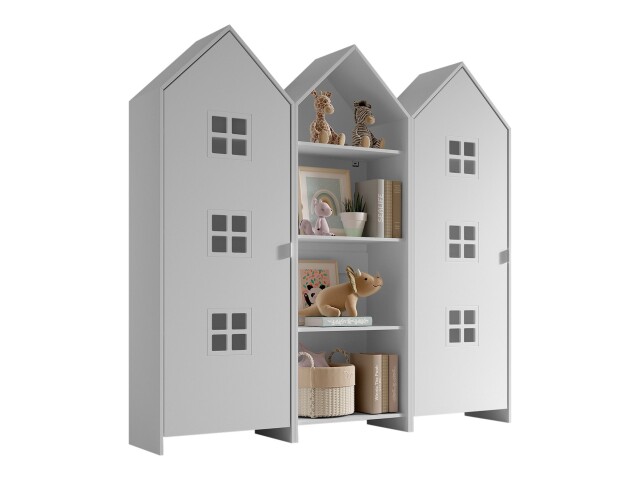 Kleiderschrank >CASAMI BRUGES< in Korpus Weiß / Front Weiß u. Weiß, MDF