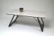Couchtisch >2156-19< in Hellgrau, Gestell Schwarz - 110x42x60cm (BxHxT)