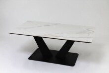 Couchtisch >2157-19< in hellgrau, Gestell Metall -...