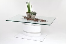 Couchtisch >5033-11< in Glas, MDF - 100x42x60cm...