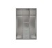 Drehtürenschrank >Clack< in HOCHGLANZ LACK WEISS - 135x199x58cm (BxHxT)