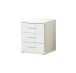 Schubkastenkommode >Clack< in HOCHGLANZ LACK WEISS - 46x58x40cm (BxHxT)