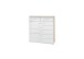 Schubkastenkommode >Clack< in HOCHGLANZ LACK WEISS - 90x106x40cm (BxHxT)