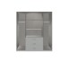 Drehtürenschrank >Clack< in HOCHGLANZ LACK WEISS - 179x199x58cm (BxHxT)