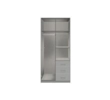 Drehtürenschrank >Clack< in HOCHGLANZ LACK WEISS - 91x199x58cm (BxHxT)
