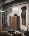 Garderobenpaneel >GENIO industrial< in Eiche, Holzwerkstoff - 40x170x26 (BxHxT)