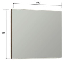 Wandspiegel >GENIO industrial< in Eiche - 80x65x2...