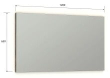 Wandspiegel >GENIO industrial< in Eiche - 120x65x2 (BxHxT)