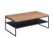 Couchtisch >Vista 3< in braun/schwarz, Metall + MDF  - 60x40x106cm (BxHxT)