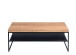 Couchtisch >Vista 3< in braun/schwarz, Metall + MDF  - 60x40x106cm (BxHxT)