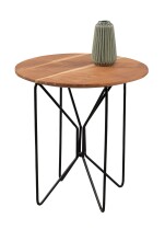 Beistelltisch > Faber 1< in braun / schwarz - 52x50...