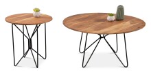 Couchtisch >Faber 2< in braun / schwarz - 46x90 (HxD)