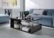Couchtisch >5052-05< in Schwarz, MDF - 110x42x60cm (BxHxT)