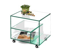 Ablageregal >6/174< in Klarglas, Glas - 50x45x40cm...