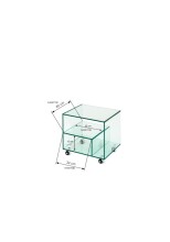 Ablageregal >6/174< in Klarglas, Glas - 50x45x40cm (BxHxT)