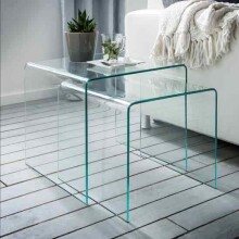 Beistelltisch >7/107< in Klarglas, Glas - 42x42x42cm (BxHxT)