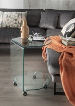 Beistelltisch >7/110< in Klarglas, Glas -...