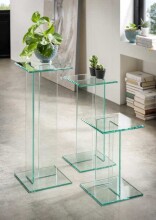 Beistelltisch >7/150< in Klarglas, Glas -...
