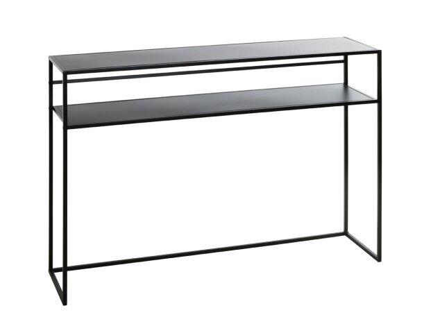 Konsole >25506< in schwarz, Metall - 112x81x28cm (BxHxT)
