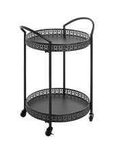 Servierwagen >25523< in schwarz, Metall -...