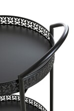 Servierwagen >25523< in schwarz, Metall - 51x71x42cm (BxHxT)
