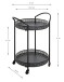 Servierwagen >25523< in schwarz, Metall - 51x71x42cm (BxHxT)