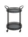 Servierwagen >25523< in schwarz, Metall - 51x71x42cm (BxHxT)