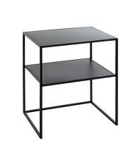 Beistelltisch >25555< in schwarz, Metall -...
