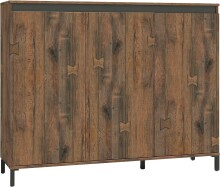 Garderoben-Set "GENIO industrial" 4-tlg in Eiche - Stellmaß ca. 190x40x190 cm