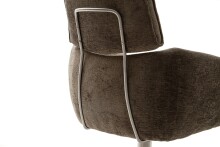 Armlehnstuhl >QUEBEC< (2-er Set) in Braun, Polyester - 60x92x64cm (BxHxT)