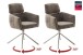Armlehnstuhl >QUEBEC< (2-er Set) in Braun, Polyester - 60x92x64cm (BxHxT)