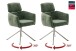 Armlehnstuhl >QUEBEC< (2-er Set) in Olive, Polyester - 60x92x64cm (BxHxT)