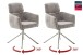 Armlehnstuhl >QUEBEC< (2-er Set) in Taupe, Polyester - 60x92x64cm (BxHxT)