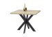 Esstisch >Micky< in Eiche massiv/schwarz - 100x76x100 (BxHxT)