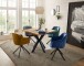 Esstisch >Micky< in Eiche massiv/schwarz - 100x76x100 (BxHxT)