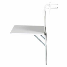 Balkonhängetisch >Balkontisch< in weiß, Stahl - 60x0,1x40cm (BxHxT)