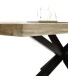 Esstisch >Veneti< in schwarz, Mango 40mm aufgedoppelt - 200x77x100cm (BxHxT)