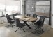 Esstisch >Veneti< in schwarz, Mango 40mm aufgedoppelt - 200x77x100cm (BxHxT)