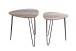 Beistelltisch >25856< (2er Set) in schwarz-eiche, MDF, Metall - 40x43x40 (BxHxT)