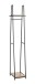 Garderobe >25993< in eiche, schwarz, MDF, Metall - 38x166x40cm (BxHxT)