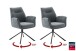 Armlehnstuhl >DIVERIA< (2-er Set) in Anthrazit, Polyester - 64x90x66cm (BxHxT)