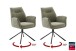 Armlehnstuhl >DIVERIA< (2-er Set) in Olive, Polyester - 64x90x66cm (BxHxT)
