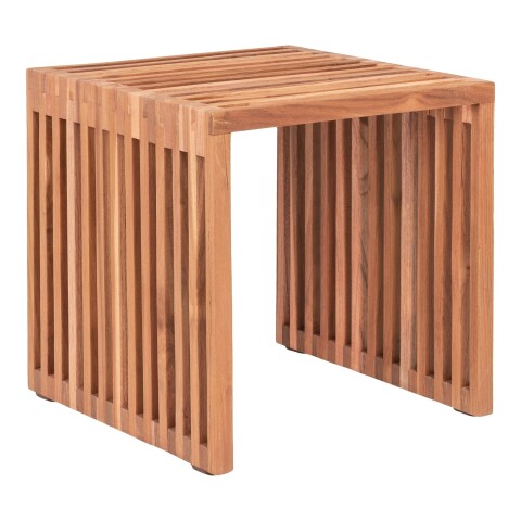 Beistelltisch >Pego< in Braun, Teak - 40x40x40cm (BxHxT)